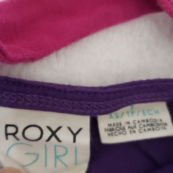 Girls Roxy 7 racerback cute purple tank - Picture 3 of 8